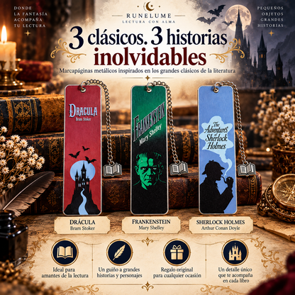 Clásicos del Misterio | Marcapáginas Metálico