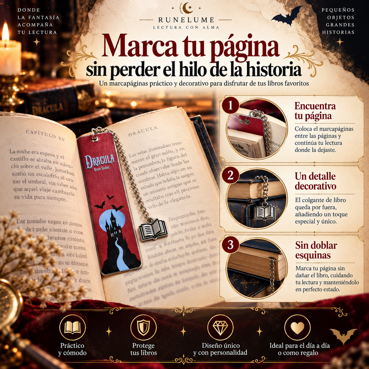 Clásicos del Misterio | Marcapáginas Metálico